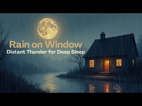 Rain on Window Sounds for Deep Sleep 🌧️ Gentle Thunder Ambience | LuaSound