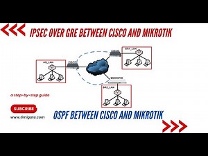 GRE Tunnel with IPSEC between Mikrotik and Cisco routers | OSPF over IPSEC | OSPF PTP