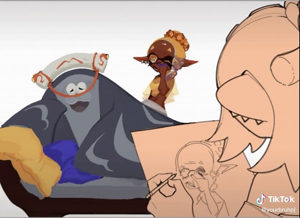 Experimenting with splatoon artstyle! this is a shitpost art of DEEP CUT #splatoon #splatoon3 #splatoonart #splatoonfanart #deepcut #ibispaintX