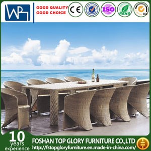 [Hot Item] 10 Seater Wicker Dining Table Set Outdoor Rattan Dining Furniture (TG-288)