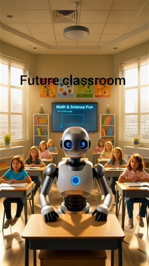 Robot Teacher in Classroom 🤖 | Future School#shorts #ai