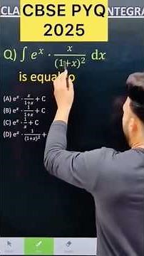 Q) Integration ∫ 𝑒^𝑥⋅𝑥/((1+𝑥)^2 ) d𝑥#class12 #cbse #maths ##maths #integration #smartclass