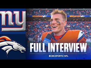 Bo Nix after the Broncos CRAZY comeback win vs Giants: 'I felt bad for the people that left early' 😂