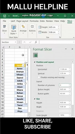 How to Use Slicer in Excel for Easy Data Filtering | Excel Tutorial #excel #exceltips #asmr