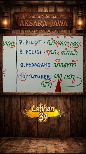 (39) Latihan menulis Aksara Jawa