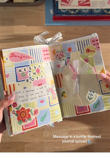 Ocean-Themed Journal Spread Idea