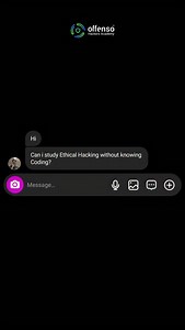 Offenso Hackers Academy on Instagram: "Do I need to know coding to learn ethical hacking? No, you don’t need to know coding to start your ethical hacking journey. You can dive into networking, tools like Nmap and Burp Suite, operating systems like Kali Linux, and even perform basic attacks — all without writing a single line of code. But… If you do know coding, it gives you a serious edge. It helps you understand how tools actually work, how to write your own scripts, analyze vulnerabilities in 