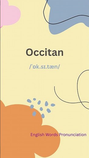 How to Pronounce Occitan | Pronunciation Guide