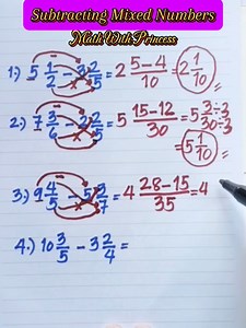 44K views · 443 reactions | Subtracting Mixed Numbers #math #mathwithprincess #mathviralvideo #mathviral #mathereview #mathtutor #mathematics #learningisfun #subtractingmixednumbers | Math with Princess | Facebook