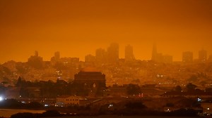 Massive Smoke Clouds From Wildfires Darken West Coast Sky