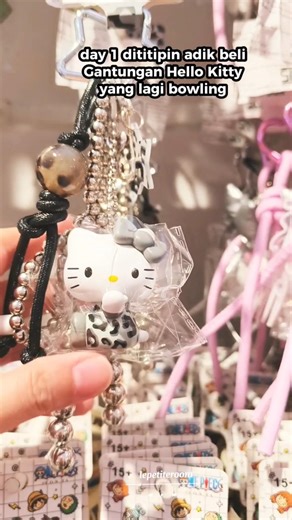 day 1 dititipin adik Gantungan Hello Kitty yang lagi bowling?? #minisoidrekomen #hellokitty