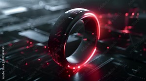 A minimalist fitness tracker bracelet with 5G capabilities providing continuous heart rate monitoring and realtime alerts for step goals.