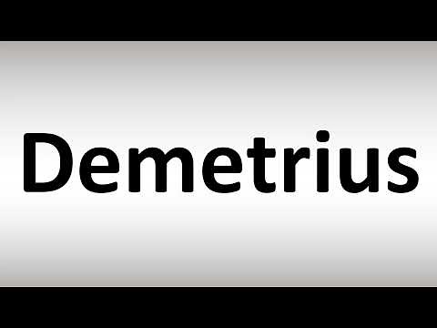How to Pronounce Demetrius