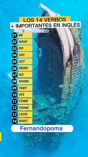 895K views · 17K reactions | Los 14 verbos más usados en inglés. 朗 #relativamentefácilinglés #aprendeconmigo #aprendeahora | Fernando Poma | Facebook