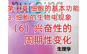 《生理学》细胞11-兴奋性的周期性变化