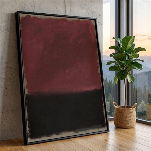 Mark Rothko No. 8 1958 Maroon and Black Canvas Print, Abstract Color Field Wall Art - Etsy