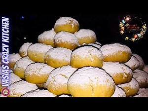 Christmas Greek Kourabiedes Cookies With Ouzo-Easy Recipe For Kourabiedes Cookies-Traditional K...