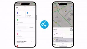Key Finder, Wallet Tracker Works with Apple Find My (iOS only), Replaceable Battery, Bluetooth Item Finder for Bags, Luggage, Backpack (White, 1 Pack)