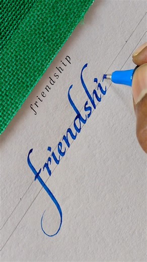 friendship in Italic calligraphy. Very beautiful calligraphy. #calligraphy #lettering #art #italic #viralreelschallenge #fbyシvideo | Babu Calligraphy
