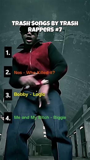 TRASH Songs By TRASH rappers #7 🤮🗑️🚮🚮 #travisscott #nas #biggiesmalls #logic