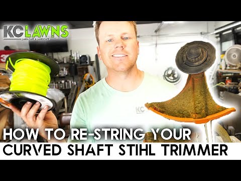 Stihl FS-38 Weed Eater Trimmer String Replacement | Curved Shaft