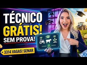 SENAR abre 3314 VAGAS para 7 CURSOS TÉCNICOS EAD GRATUITOS | 100% GRÁTIS | Mari Rel