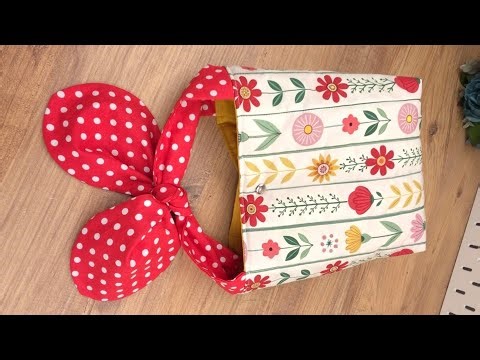 🎀 How to Sew a Polka Dot Bow Handmade Bag the Easiest Way