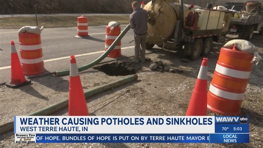 Weather causes potholes and sinkholes in the Wabash Valley