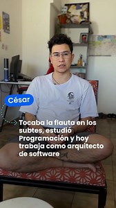 1.8K views · 3 comments | Empezó tocando la flauta en el subte, se formó en programación y hoy es arquitecto de software  La historia de César inspira y demuestra todo lo que podés lograr cuando apostás por vos ▶️ Mirá el video y conocé su recorrido. #programacion #estudiaronline #carrerasonline #teclab | Teclab Instituto Técnico Superior | Facebook