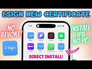NEW Esign is BACK! : Install IPA Files on iPhone/iPad Using Esign New Certificate!