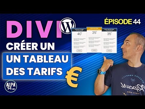 Créer un tableau des tarifs | Tutoriel WordPress Divi