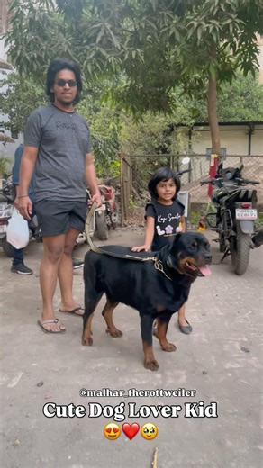 Cute Dog Lover Kid #dog #pets #rottweiler #love #cute #shorts #shortvideo #cutekids