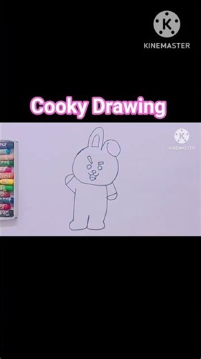 Cooky Drawing 🐰 #cookydrawing #shorts #happynaughtykids