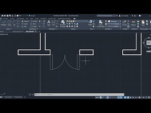 How to draw and place a door in AutoCAD? Tutorial 5