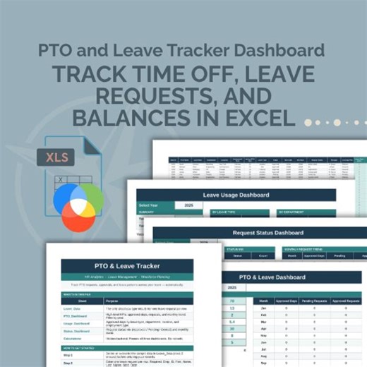 PTO and Leave Tracker Excel Template, Time off Tracker, Employee Leave Dashboard, HR Spreadsheet, Vacation and Sick Leave Log - Etsy