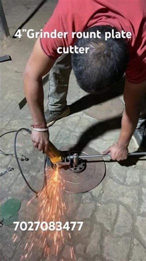 Easy round cutting with 4” Grinder round plate cutter
