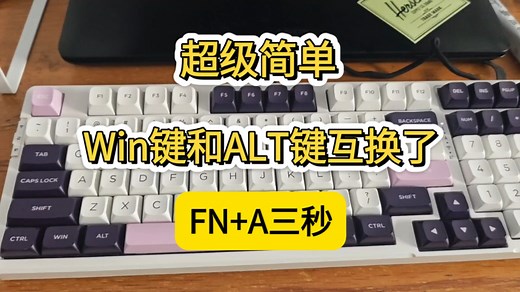 【超级简单】外接键盘win键和ALT键互换了怎么办？