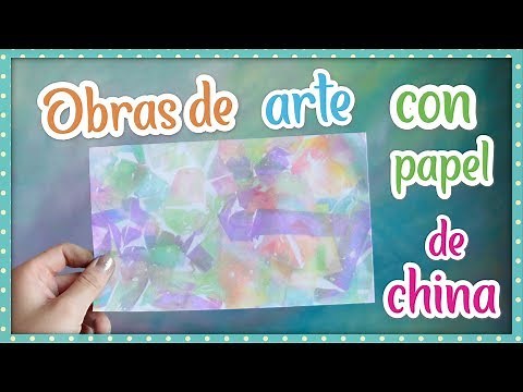 Ideas para pintar con papel de china 🖌 Técnica pintura con papel de china 🖍 Papel de seda