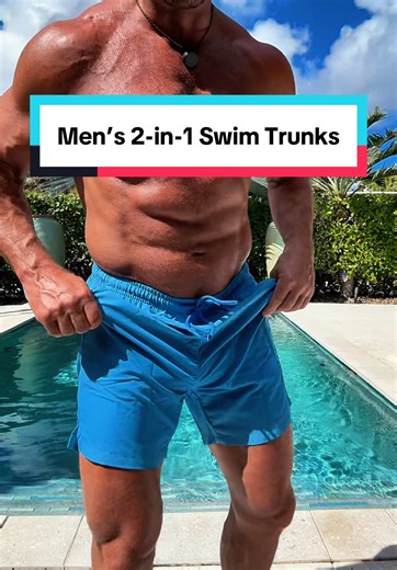 Make a splash this summer with Men’s 2-in-1 Swim Trunks with Built-In Liner that change color when they hit the water. These innovative water-activated swim trunks transform instantly when wet, revealing bold colors and patterns that turn heads at the pool, beach, or boat. Designed with a comfortable built-in compression liner, these trunks provide support, prevent chafing, and keep everything secure whether you’re swimming, paddleboarding, or just relaxing by the pool. #swimtrunks #swimsuit #co