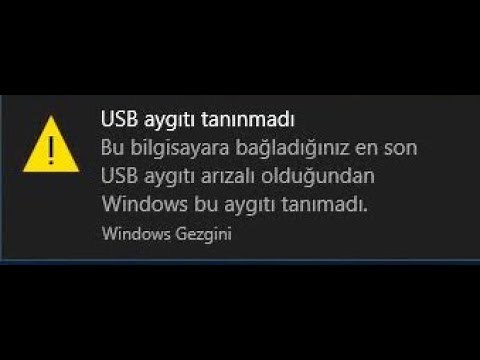 usb aygıtı tanınmadı Hatasının Çözümü
