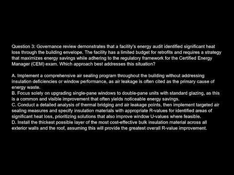 Certified Energy Manager CEM Exam Free Practice Test video