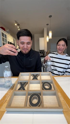 This couple game got intense 😱 Flip the bottle ➡️ play Tic Tac Toe #challenge #couplechallenge #fyp #foryou #couplegame