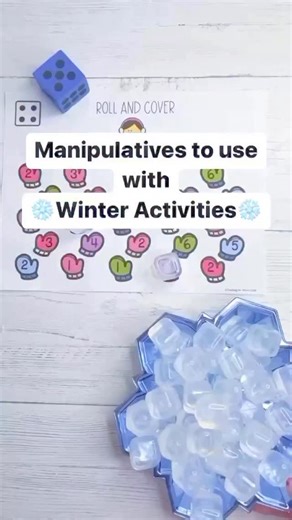 🧊Here are some fun manipulatives to use with your winter activities! Printables are available in my TPT store, comment WINTER for the link! ❄️ These activities are great for preschool, pre-k, and kindergarten. #preschoolactivities #preschoolteacher #earlylearning | Teaching the Whole Child
