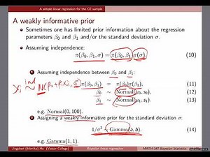 [Bayesian linear regression] A simple linear regression for the CE sample