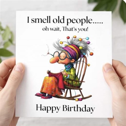 Funny Old Age Birthday Card Printable, Rude Birthday Card, Sarcastic Card, Instant Download 15x15cm, Funny Grandma Card, Humor Gift - Etsy UK