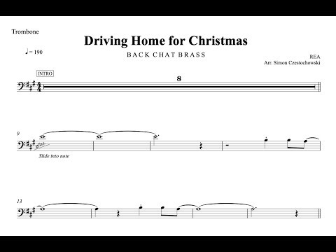 Driving Home for Christmas (New Orleans Style) - TROMBONE PLAY-ALONG + SHEET MUSIC