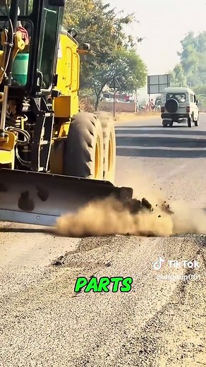 Is a motor grader really for road maintenance?#MotorGrader #RoadMaintenance #HeavyEquipment #ConstructionLife #Engineering #Asphalt #MachineWork #Satisfying