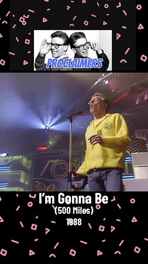 The Proclaimers on #TopOfThePops in 1988 performing ‘Im Gonna Be (500 Miles.) Originally the single onky peaked at No11, but when re-released with Peter Kay in 2007 it spent 3 weeks at No1 in the UK. It was also a belated hit in the US, reaching a peak of No3 following its appearance in the American film Benny & Joon #fyp #Proclaimers #scottishtiktok #80sSongs #fyp #90sMusic