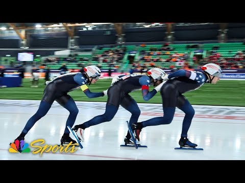 U.S. men end 14-year drought with gold in team pursuit at Speed Skating Worlds | NBC Sports