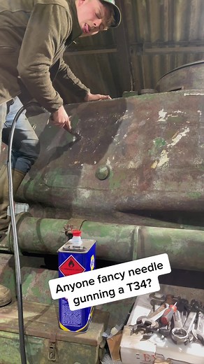 Needle gunning #restoration #tank #referb
